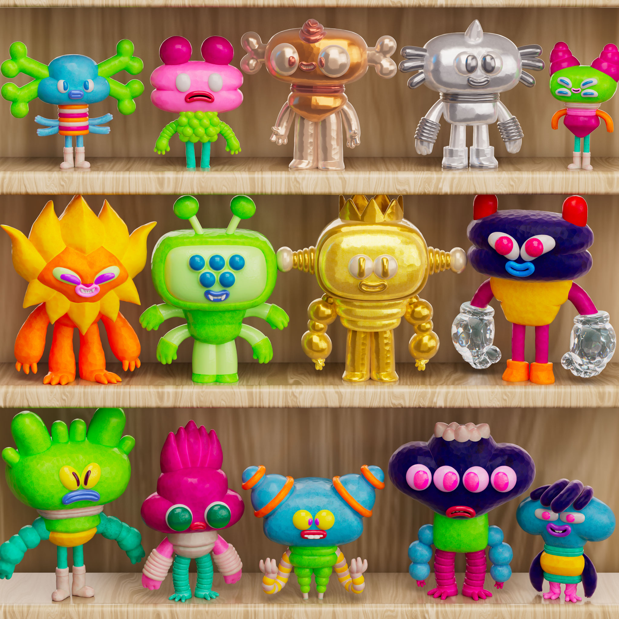 The Boojos .Art Toys from the future